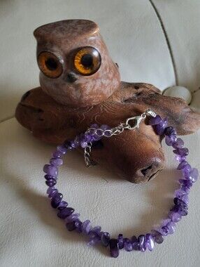 Amethyst Gemstone Chip Anklet